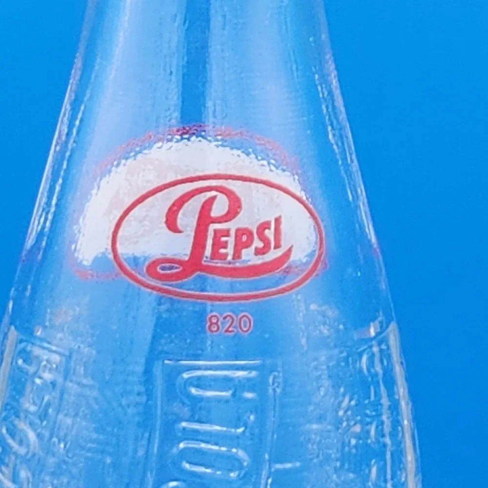 Vintage Sparkling Pepsi-Cola Glass Bottle 10 oz NY Temperglas Red & White Logo